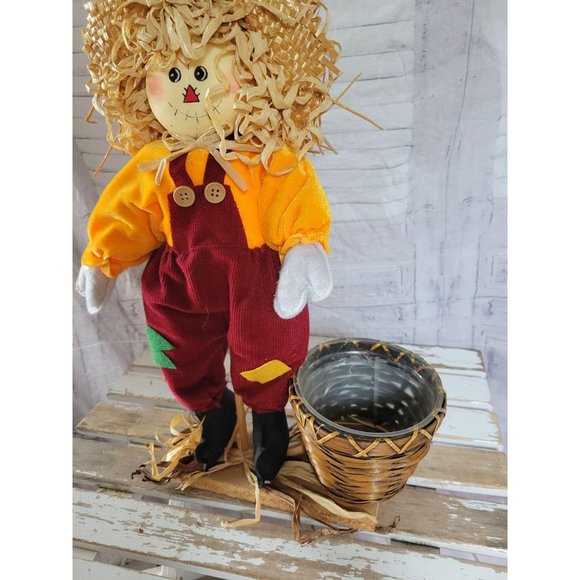 Scarecrow baskets Thanksgiving fall country folk a - Picture 3 of 7